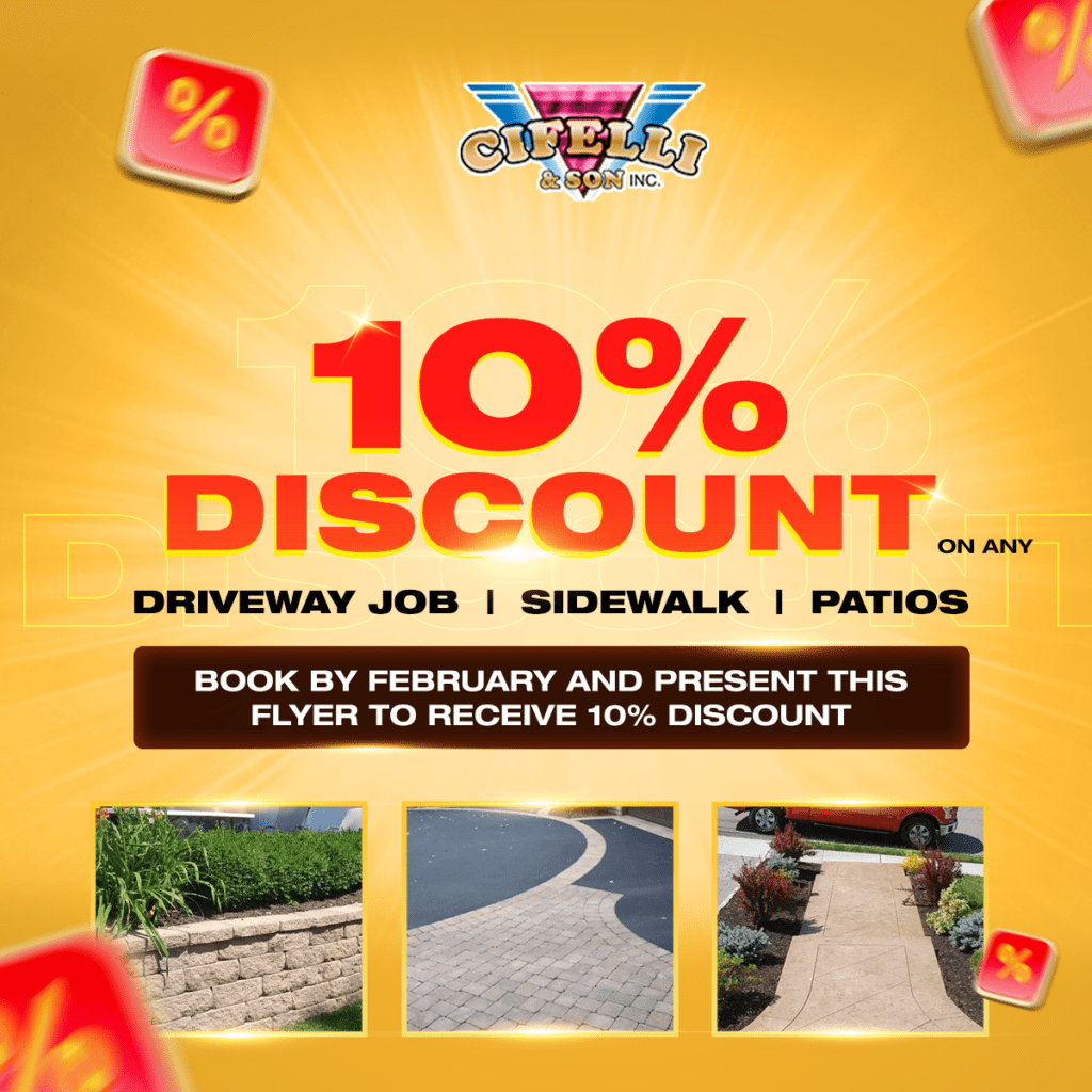 10% discount on driveways, sidewalks, and more!